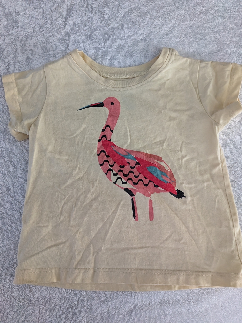 Tea Collection Cream Scarlet Ibis Bird Graphic Tee